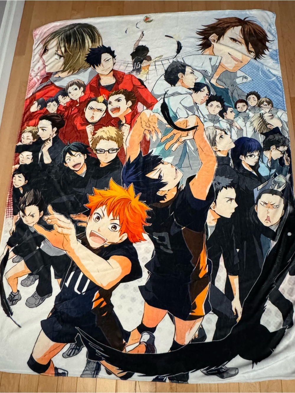 Haikyuu!! Anime Team Graphic Throw Blanket - Orange & Black